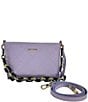 Color:Lilac - Image 1 - Medium Chain Strap Crossbody Bag