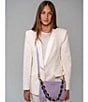 Color:Lilac - Image 5 - Medium Chain Strap Crossbody Bag