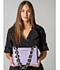 Color:Lilac - Image 6 - Medium Chain Strap Crossbody Bag