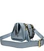 Kelly-Tooke Medium Soho Chain Sky Blue Pebbled Calfskin Leather Satchel Bag, Color:Sky Blue - Image 4