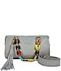 Color:Grey - Image 1 - Medium Soho Chain Strap Satchel Bag
