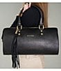 Kelly-Tooke Soho Leather Barrel Tassel Satchel Bag, Color:Black - Image 5
