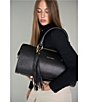 Kelly-Tooke Soho Leather Barrel Tassel Satchel Bag, Color:Black - Image 6