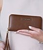 Kelly-Tooke Zip Around Wallet, Color:Cognac - Image 5