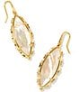 Color:Gold/Ivory Mother Of Pearl - Image 1 - 14K Genevieve Gold Drop Earrings