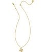Color:White Crystal - Image 2 - Clover Crystal Gold Short Pendant Necklace