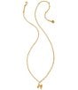 Color:A - Image 6 - Crystal Initial Gold Short Pendant Necklace