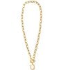 Color:Ivory Mother - Image 2 - Daphne Gold Link and Chain Necklace