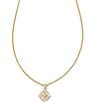 Color:Gold White Crystal - Image 1 - 14K Gold Dira Crystal Short Pendant Necklace