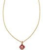 Color:Gold Pink Mix - Image 1 - 14K Gold Dira Crystal Short Pendant Necklace