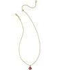 Color:Gold Pink Mix - Image 2 - 14K Gold Dira Crystal Short Pendant Necklace