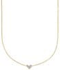 Kendra Scott 14k Yellow Gold Heart Pendant Necklace, Color:Gold Diamond - Image 1