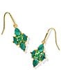Kendra Scott Abbie Crystal Drop Earrings, Color:Gold Green Mix - Image 1