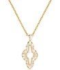 Kendra Scott Abbie Crystal Long Pendant Necklace, Color:Gold Neutral Mix - Image 1