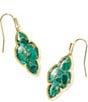 Kendra Scott Abbie Drop Earrings, Color:Gold Bronze Variegated Malachite - Image 1