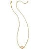 Color:Gold Rose Quartz - Image 1 - Abbie Pendant Necklace