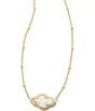 Color:Gold Ivory Mother Of Pearl - Image 2 - Abbie Pendant Necklace