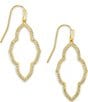 Color:Gold - Image 1 - Abbie Small Crystal Open Frame Drop Earrings