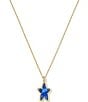 Color:Gold Cobalt Blue Illusion - Image 1 - Ada Star Short Pendant Necklace