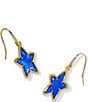 Color:Gold Cobalt Blue Illusion - Image 1 - Ada Star Small Drop Earrings