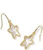 Color:Gold Ivory Mother Of Pearl - Image 1 - Ada Star Small Drop Earrings