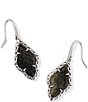 Kendra Scott Adeline Drop Earrings, Color:Vintage Silver Golden Obsidian - Image 1