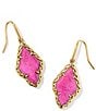 Kendra Scott Adeline Drop Earrings, Color:Vintage Gold Dark Fuchsia Variegated Magnesite - Image 1