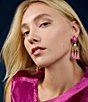 Kendra Scott Adeline Statement Chandelier Earrings, Color:Vintage Gold Pink Mix - Image 3