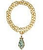Kendra Scott Alexa Abalone Shell Reversible Pendant Convertible Chain Necklace, Color:Vintage Gold Abalone Shell - Image 3