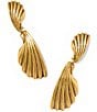 Kendra Scott Alexa Metal Statement Drop Earrings, Color:Vintage Gold - Image 1