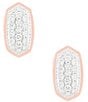 Color:14k Rose Gold - Image 1 - Amelee In Pave Diamond 14K Gold Crystal Earrings