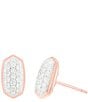 Color:14k Rose Gold - Image 2 - Amelee Earrings In Pave Diamond 14K Gold