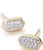 Color:14k Yellow Gold - Image 2 - Amelee Earrings In Pave Diamond 14K Gold