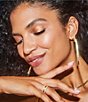Color:Gold - Image 3 - Annie Gold Linear Earrings