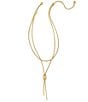 Color:Gold White Crystal - Image 2 - Annie Gold Y Necklace