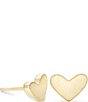 Color:18k Gold Vermeil - Image 2 - Ari Heart 18k Gold Vermeil Stud Earrings
