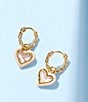 Kendra Scott Ari Heart Enamel Frame Huggie Hoop Earrings, Color:Gold Ivory Mother of Pearl - Image 2