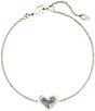 Color:Platinum Drusy - Image 1 - Ari Heart Chain Line Bracelet