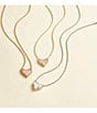 Kendra Scott Ari Drusy Heart Short Gold Pendant Necklace, Color:Iridescent Drusy - Image 3