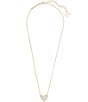 Kendra Scott Ari Drusy Heart Short Gold Pendant Necklace, Color:Iridescent Drusy - Image 2