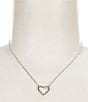 Color:Ivory Mother Pearl - Image 3 - Ari Heart Silver Short Pendant Necklace