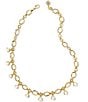 Color:Gold White Pearl - Image 1 - Ashton Pearl Chain 14K Gold Necklace