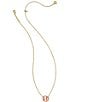 Color:Gold Ivory Mother Of Pearl - Image 2 - Baseball Short Pendant Necklace