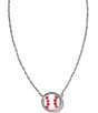 Color:Silver Ivory Mother Of pearl - Image 1 - Baseball Short Pendant Necklace