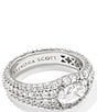 Kendra Scott Bella Band Ring, Color:Silver White CZ - Image 1