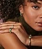 Kendra Scott Bella Cuff Bracelet, Color:Gold Dark Green Crystal - Image 2