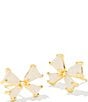 Kendra Scott Blair Bow Small Stud Earrings, Color:Gold Iridescent Drusy - Image 1
