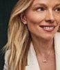 Kendra Scott Blair Bow Small Stud Earrings, Color:Gold Iridescent Drusy - Image 2
