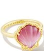 Color:Gold Blush Mother Of Pearl - Image 1 - Brynne Shell Band Ring