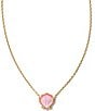 Color:Gold Blush Mother Of Pearl - Image 1 - Brynne Shell 14k Gold Vermeil Short Pendant Necklace